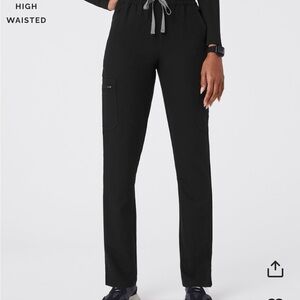 Figs Black Women's Dowa high-waisted straight scrub pants size small